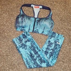 Bundle UA bra (34D)/capris (small)